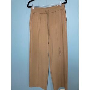CALIA Soft Scuba Wide Leg Pant Womens Medium Tan Brown NWT High Rise Relaxed Leg